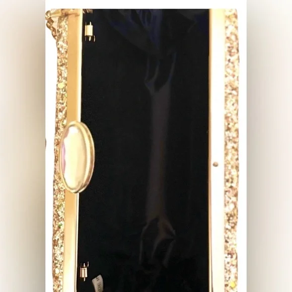 Gold Glitter Clutch Bag - Picture 2 of 2